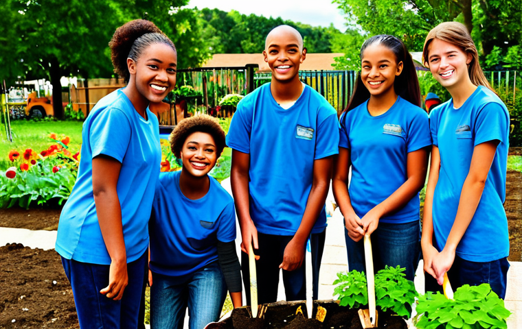 청소년지도사와 지역 커뮤니티 활동 사례 - Hopeful Youth Leader**

A young, professional-looking youth leader, fully clothed in modest attire, ...