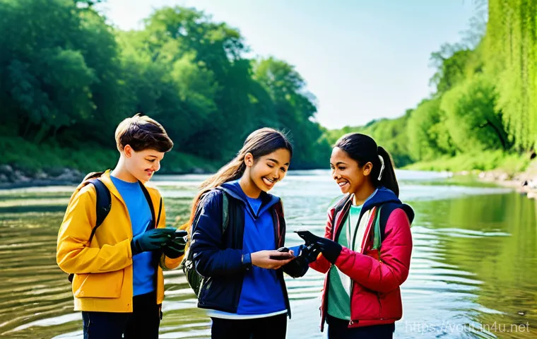 청소년지도사로서의 자기 PR 전략 - A vibrant and energetic scene depicting a diverse group of teenagers (aged 15-18) and a passionate y...