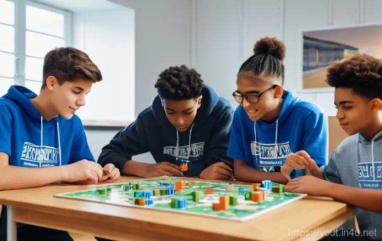 청소년지도사와 청소년 리더십 개발 프로그램 - A vibrant scene of a diverse group of elementary school children, aged 7-10, happily participating i... 청소년지도사와 청소년 리더십 개발 프로그램 - A vibrant scene of a diverse group of elementary school children, aged 7-10, happily participating i...