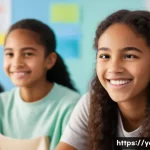 청소년지도사와 청소년 문제 예방 워크샵 - **A beacon of guidance: A diverse group of teenagers (boys and girls, 15-17 years old, various ethni...